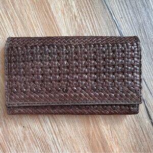 MaxMara Max Mara Woven Leather Wallet